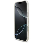 Guess IML Flowers Electro Pearl Strap MagSafe dėklas iPhone 17 Pro Max - Balta -- iPhone 17 Pro Max