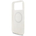 Guess IML Flowers Electro Pearl Strap MagSafe dėklas iPhone 17 Pro Max - Balta -- iPhone 17 Pro Max