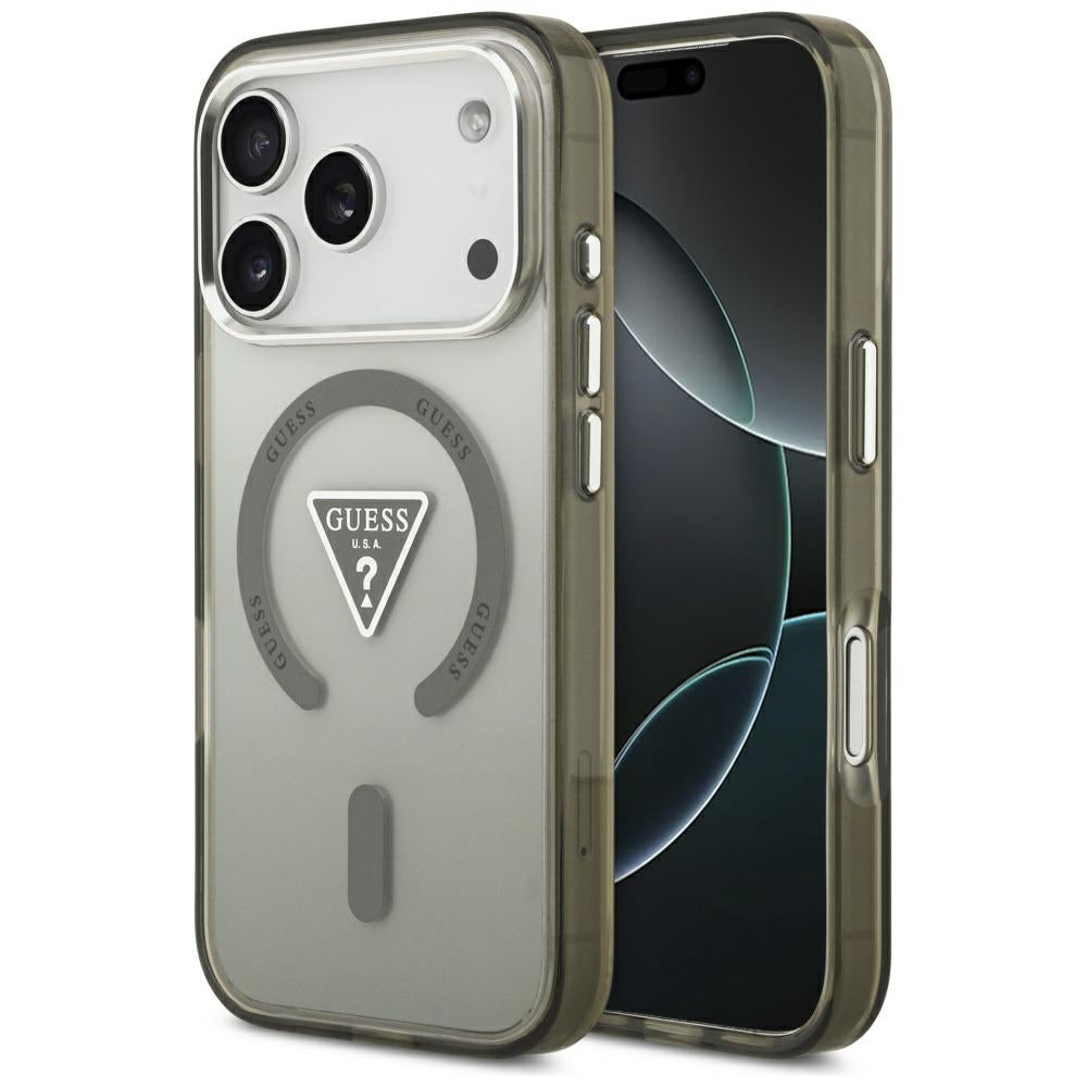 Guess IML Gradient Triangle Logo MagSafe dėklas iPhone 17 Pro - žalia -- iPhone 17 Pro