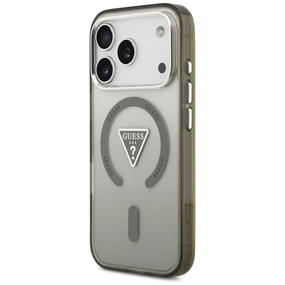 Guess IML Gradient Triangle Logo MagSafe dėklas iPhone 17 Pro - žalia -- iPhone 17 Pro