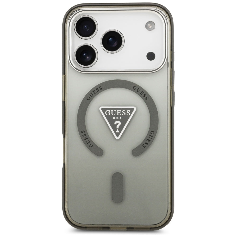 Guess IML Gradient Triangle Logo MagSafe dėklas iPhone 17 Pro - žalia -- iPhone 17 Pro