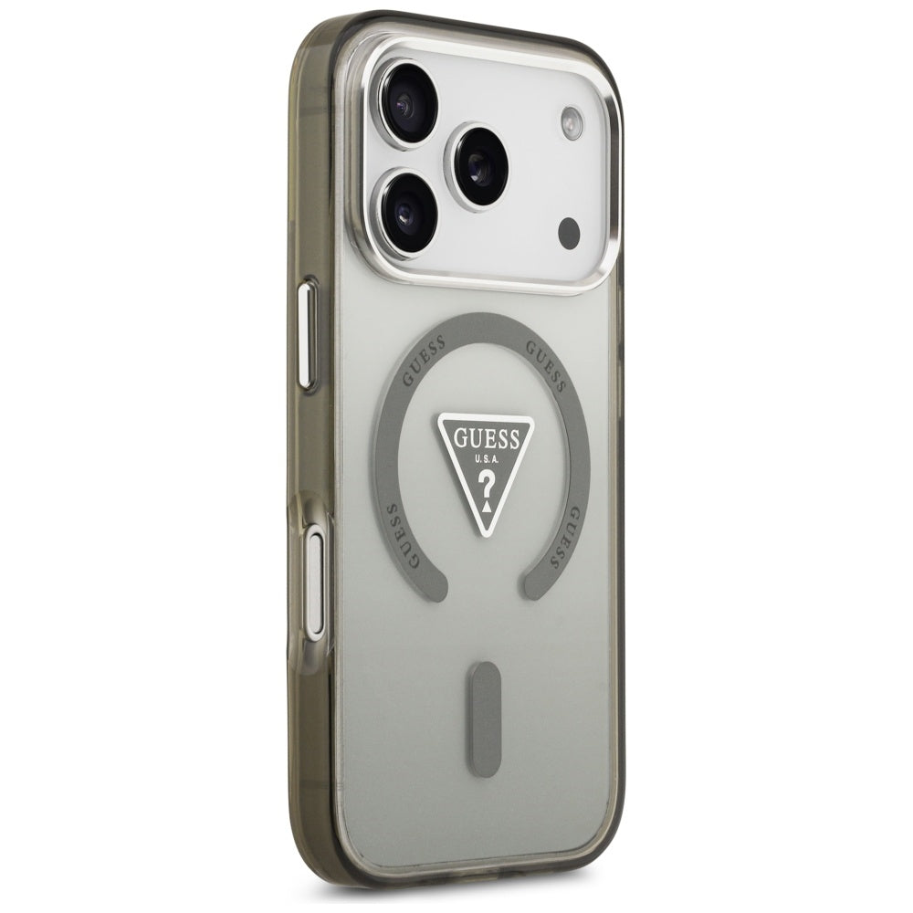 Guess IML Gradient Triangle Logo MagSafe dėklas iPhone 17 Pro - žalia -- iPhone 17 Pro
