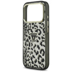 Guess Leopard Glitter MagSafe dėklas iPhone 17 Pro - Juodas -- iPhone 17 Pro