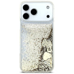 Guess Liq. Glitter 4 Charms dėklas iPhone 17 Pro Max - Auksinė -- iPhone 17 Pro Max