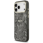Guess Python Pattern MagSafe dėklas, skirtas iPhone 17 Pro Max – Juodas -- iPhone 17 Pro Max