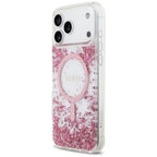 Guess Resin Bottom Glitter MagSafe dėklas iPhone 17 Pro Max - Rožinė -- iPhone 17 Pro Max