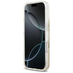 Guess Resin Bottom Glitter MagSafe dėklas iPhone 17 Pro - Auksinis -- iPhone 17 Pro