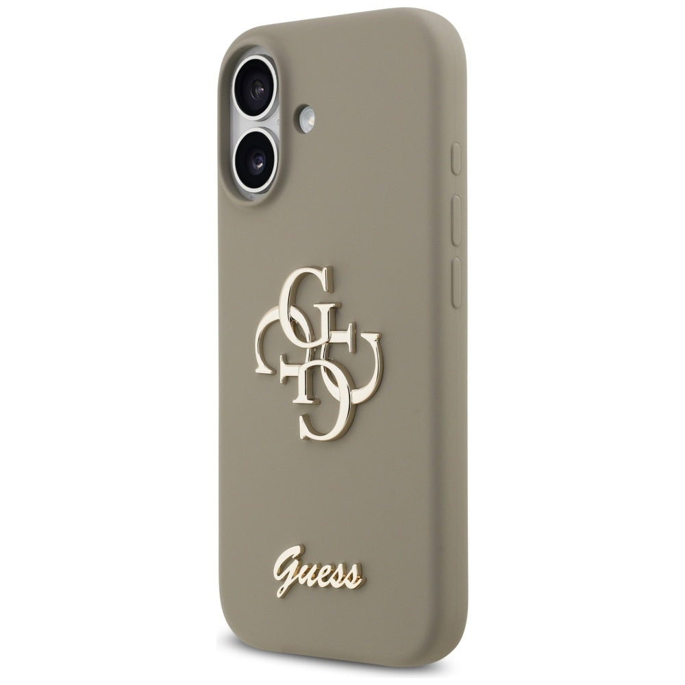 Guess silikoninis dėklas iPhone 17 – rudas, 4G raštas -- iPhone 17