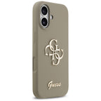 Guess silikoninis dėklas iPhone 17 – rudas, 4G raštas -- iPhone 17