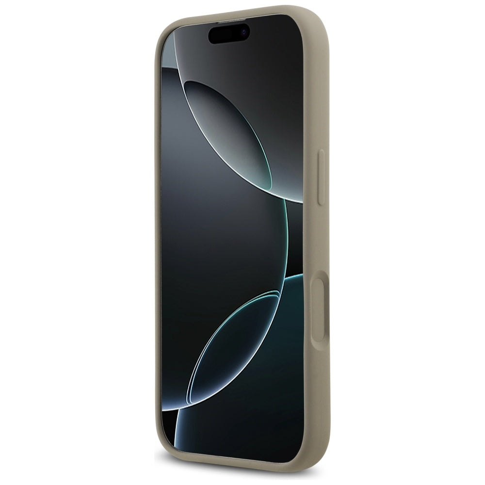 Guess silikoninis dėklas iPhone 17 – rudas, 4G raštas -- iPhone 17