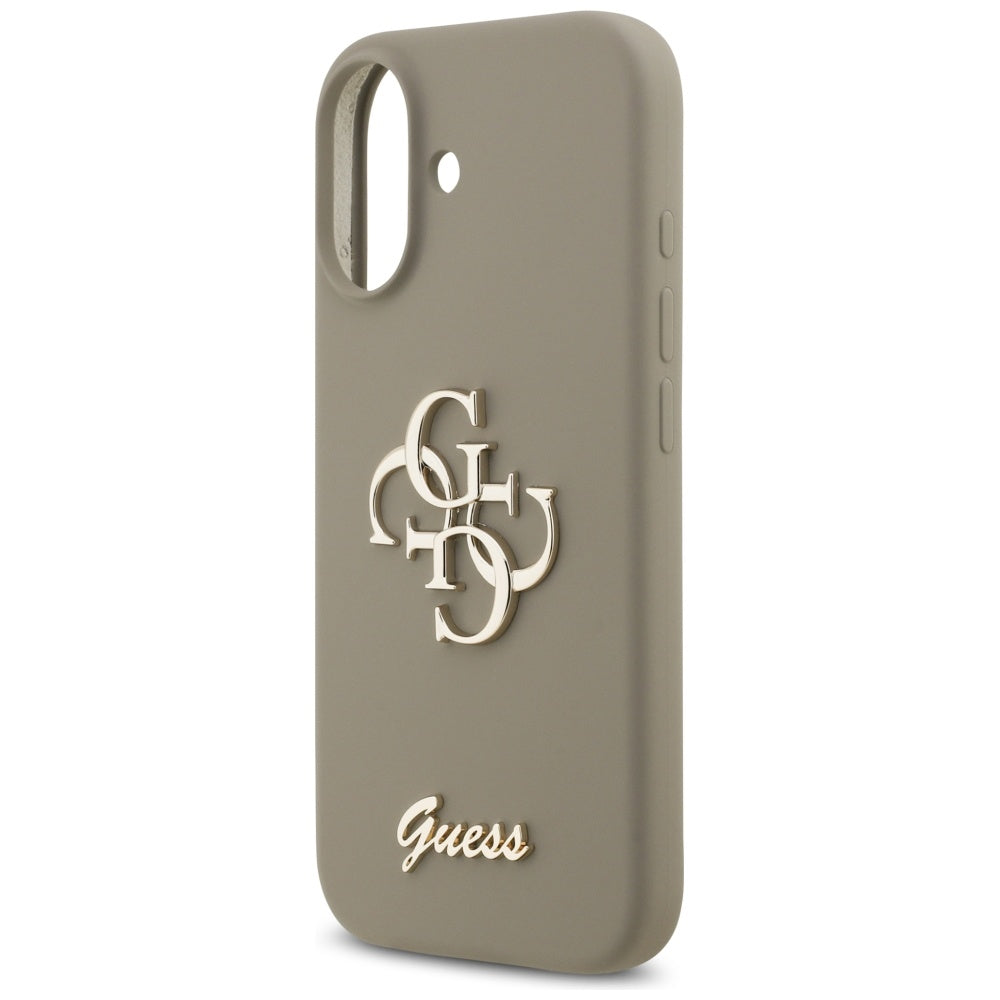 Guess silikoninis dėklas iPhone 17 – rudas, 4G raštas -- iPhone 17