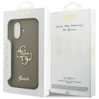 Guess silikoninis dėklas iPhone 17 – rudas, 4G raštas -- iPhone 17