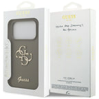 Guess silikoninis dėklas iPhone 17 Pro – rudas
