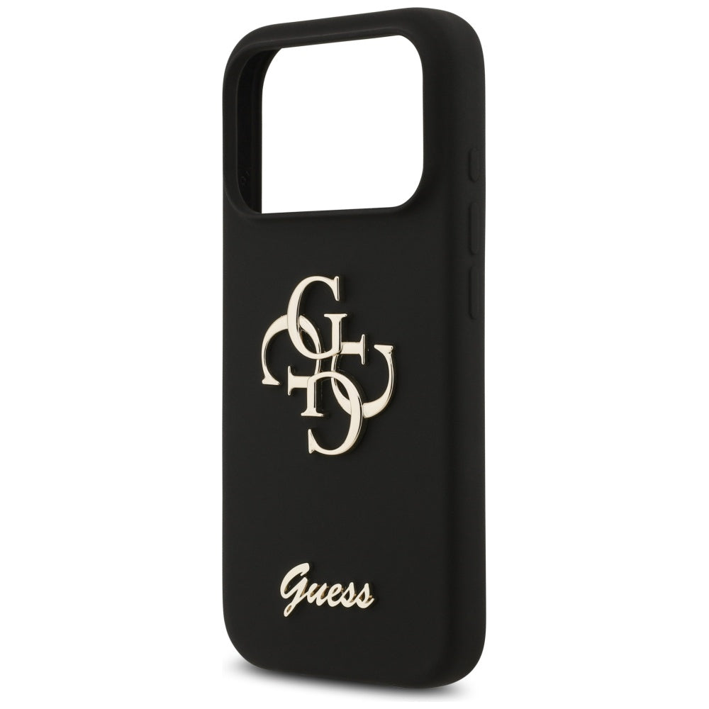 Guess silikoninis dėklas iPhone 17 Pro – juodas (4G)