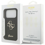 Guess silikoninis dėklas iPhone 17 Pro – juodas (4G)