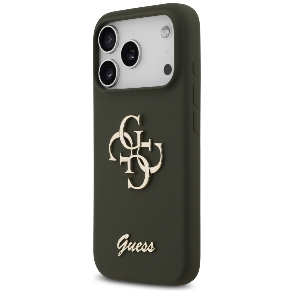 Guess silikoninis dėklas iPhone 17 Pro – chaki