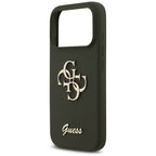 Guess silikoninis dėklas iPhone 17 Pro – chaki