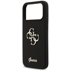 Guess silikoninis dėklas iPhone 17 Pro Max – juodas