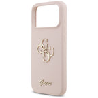 Guess Silicone Big 4G Script dėklas iPhone 17 Pro Max - Rožinė -- iPhone 17 Pro Max