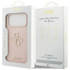Guess Silicone Big 4G Script dėklas iPhone 17 Pro Max - Rožinė -- iPhone 17 Pro Max