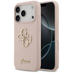 Guess Silicone Big 4G Script dėklas iPhone 17 Pro – rožinė -- iPhone 17 Pro