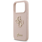 Guess Silicone Big 4G Script dėklas iPhone 17 Pro – rožinė -- iPhone 17 Pro