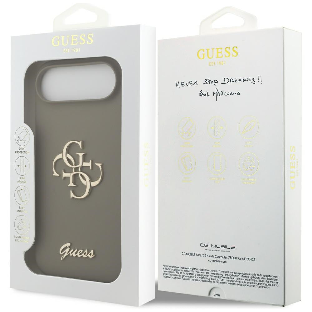 Guess Silicone Big 4G Script dėklas iPhone Air - Brown