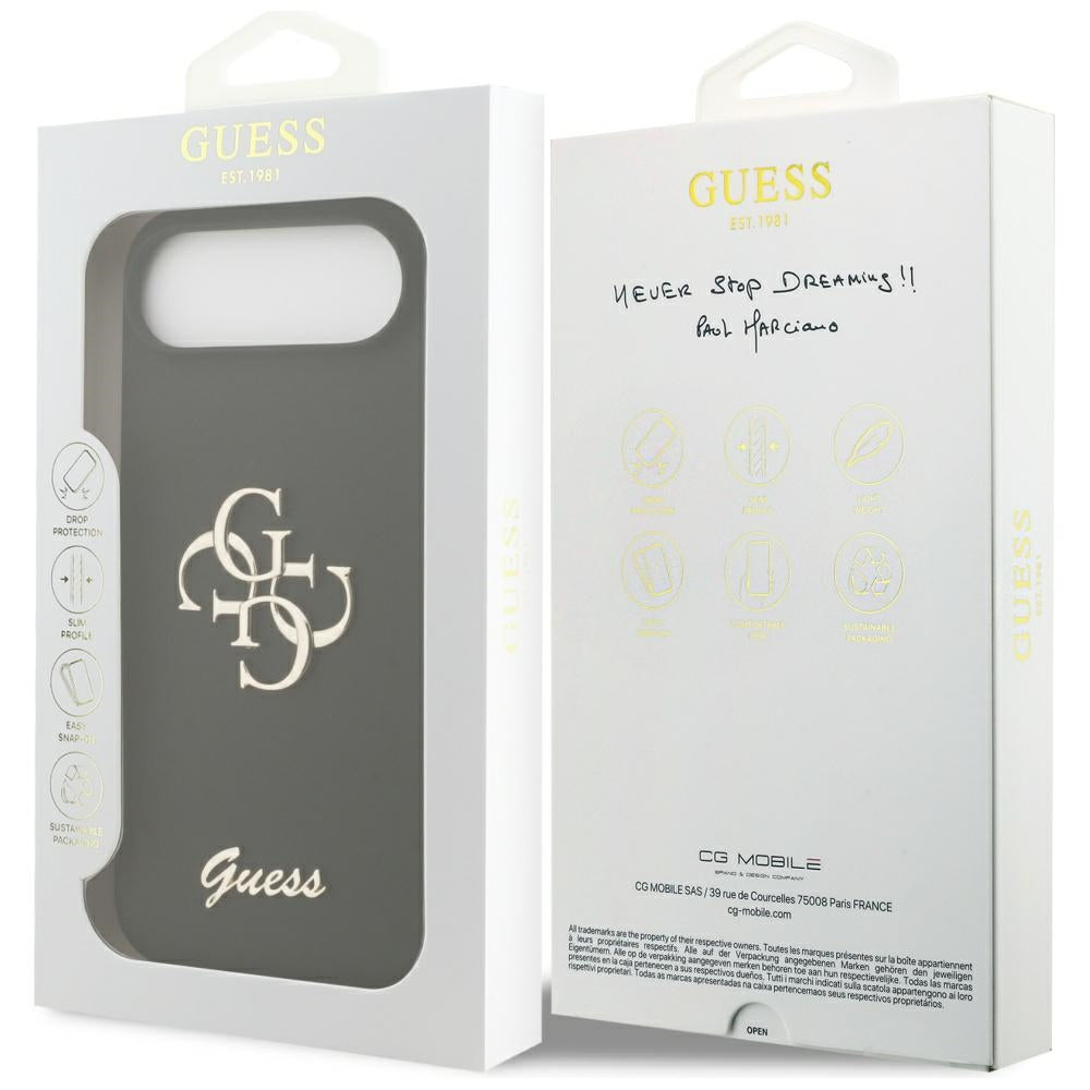 Guess Silicone Big 4G Script dėklas, skirtas iPhone Air - black