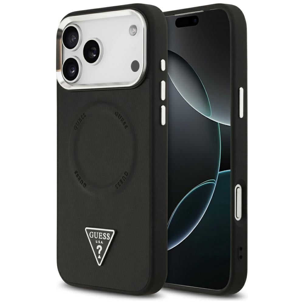 Guess MagSafe dėklas iPhone 17 Pro – juodas