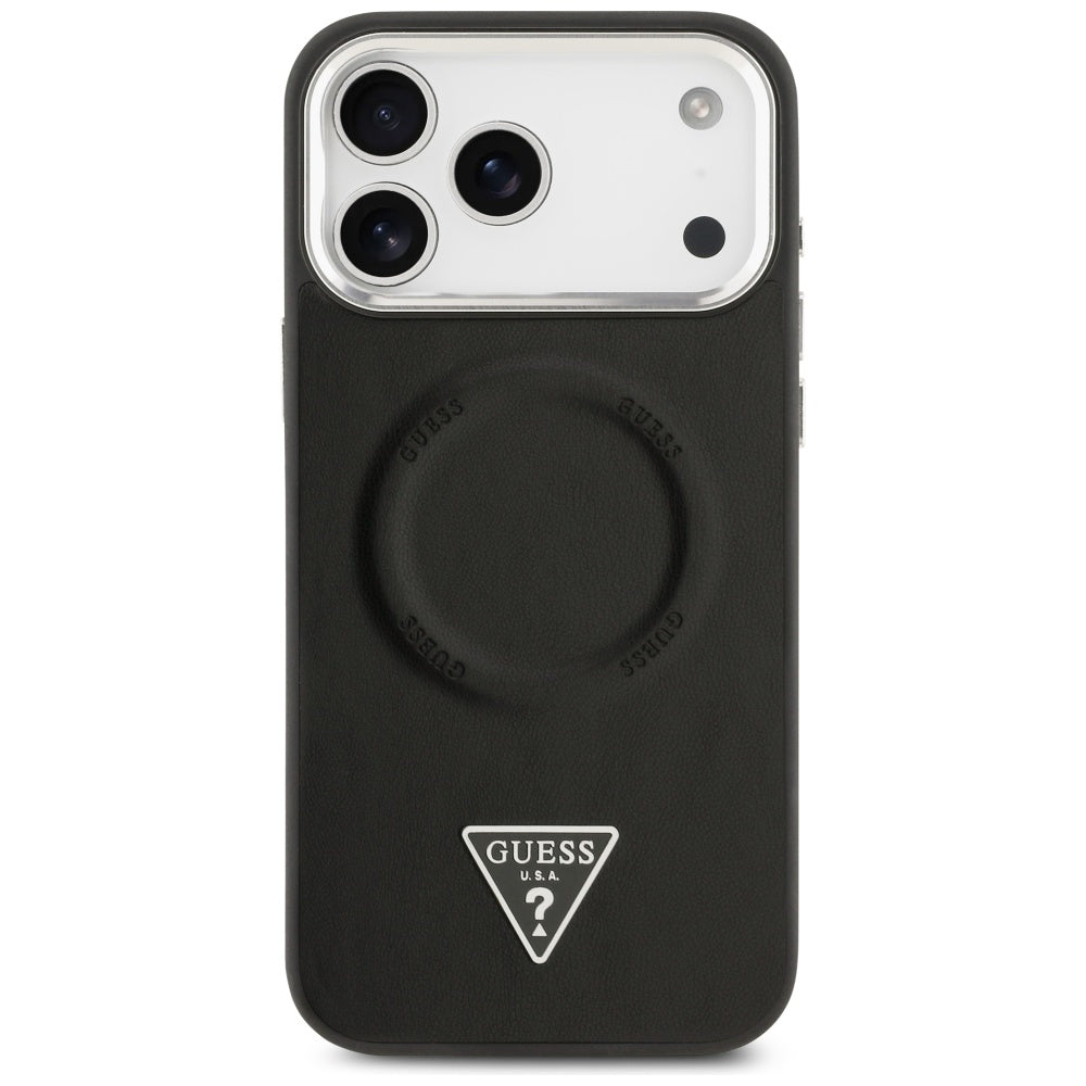 Guess MagSafe dėklas iPhone 17 Pro Max – juodas