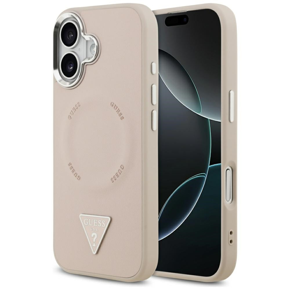 Guess Triangle Logo MagSafe dėklas iPhone 17 - rožinė -- iPhone 17