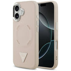 Guess Triangle Logo MagSafe dėklas iPhone 17 - rožinė -- iPhone 17