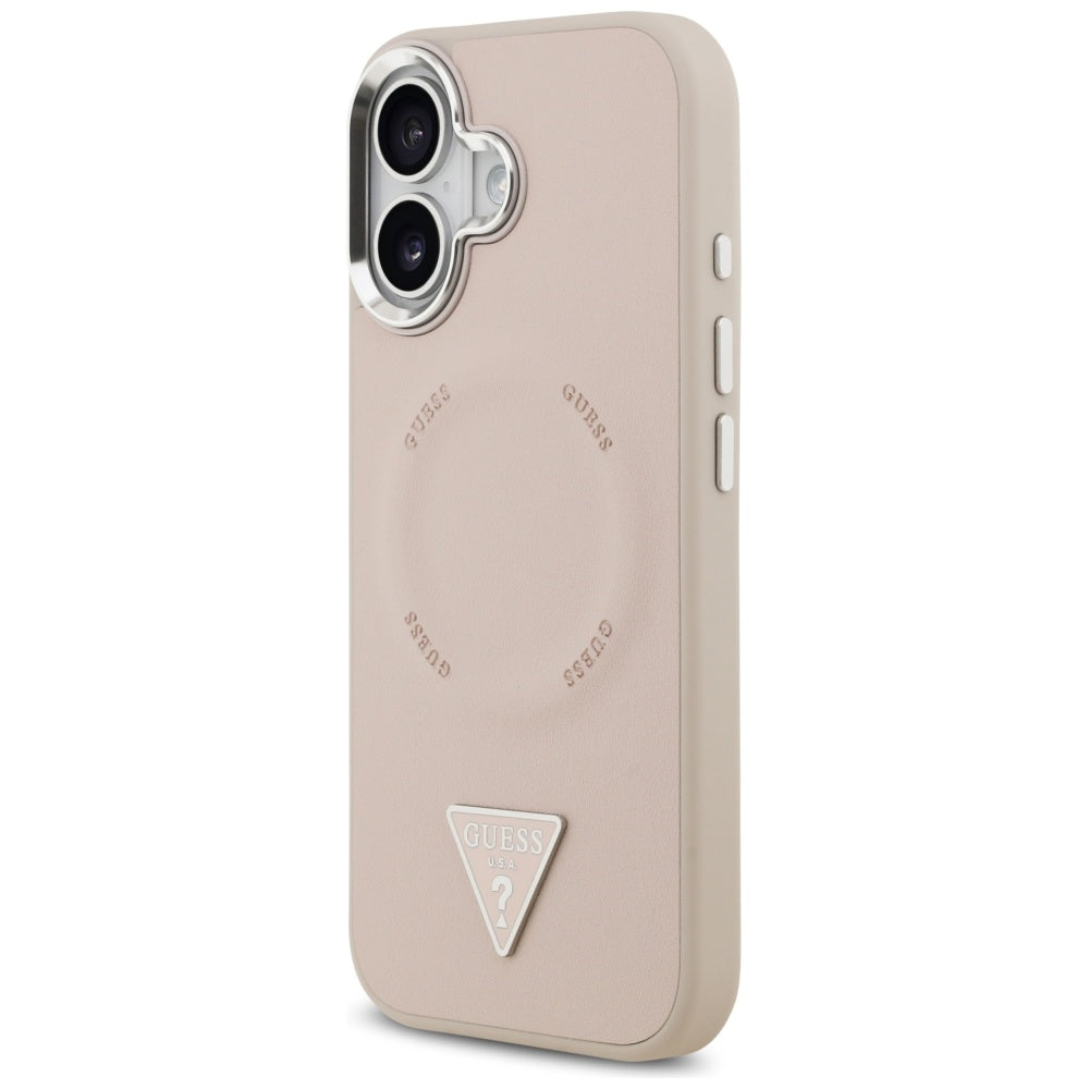 Guess Triangle Logo MagSafe dėklas iPhone 17 - rožinė -- iPhone 17