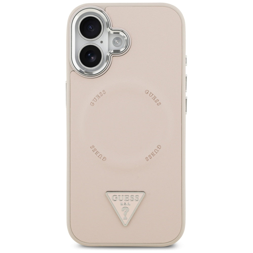 Guess Triangle Logo MagSafe dėklas iPhone 17 - rožinė -- iPhone 17