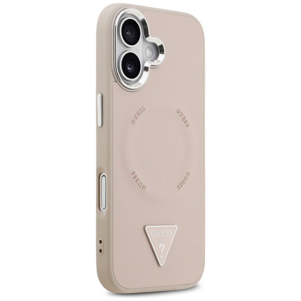 Guess Triangle Logo MagSafe dėklas iPhone 17 - rožinė -- iPhone 17