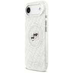 Karl Lagerfeld IML Glitter Karl & Choupette Heads Logo MagSafe dėklas iPhone Air - Pilka -- iPhone Air