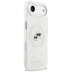 Karl Lagerfeld IML Glitter Karl & Choupette Heads Logo MagSafe dėklas iPhone Air - Pilka -- iPhone Air