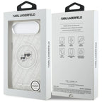 Karl Lagerfeld IML Glitter Karl & Choupette Heads Logo MagSafe dėklas iPhone Air - Pilka -- iPhone Air