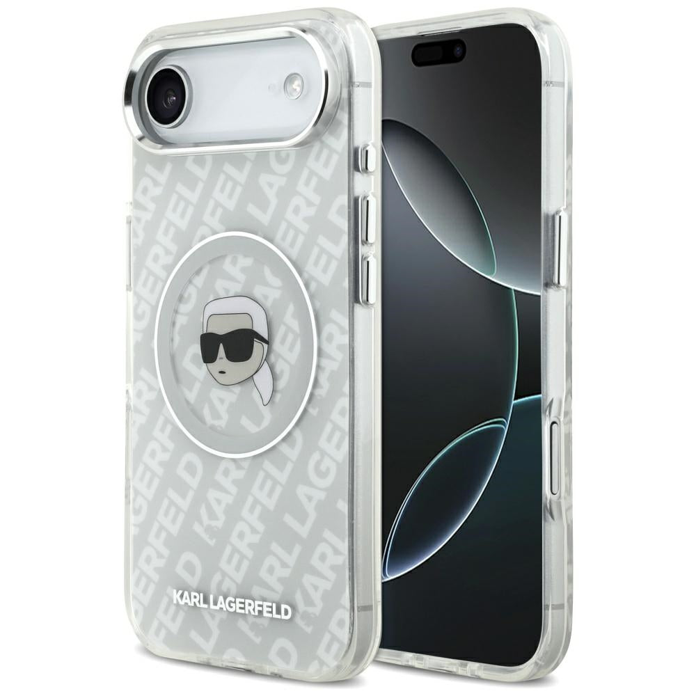 Karl Lagerfeld IML Karl Head Logo MagSafe iPhone Air dėklas - Pilka -- iPhone Air