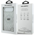 Karl Lagerfeld IML Karl Head Logo MagSafe iPhone Air dėklas - Pilka -- iPhone Air