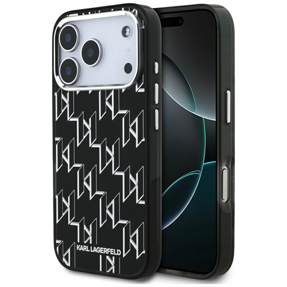 Karl Lagerfeld IML KL Monogram MagSafe Dėklas skirtas iPhone 17 Pro - Juoda -- iPhone 17 Pro