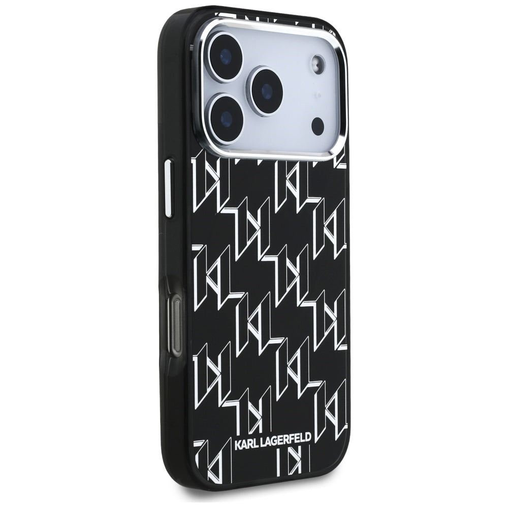 Karl Lagerfeld IML KL Monogram MagSafe Dėklas skirtas iPhone 17 Pro - Juoda -- iPhone 17 Pro