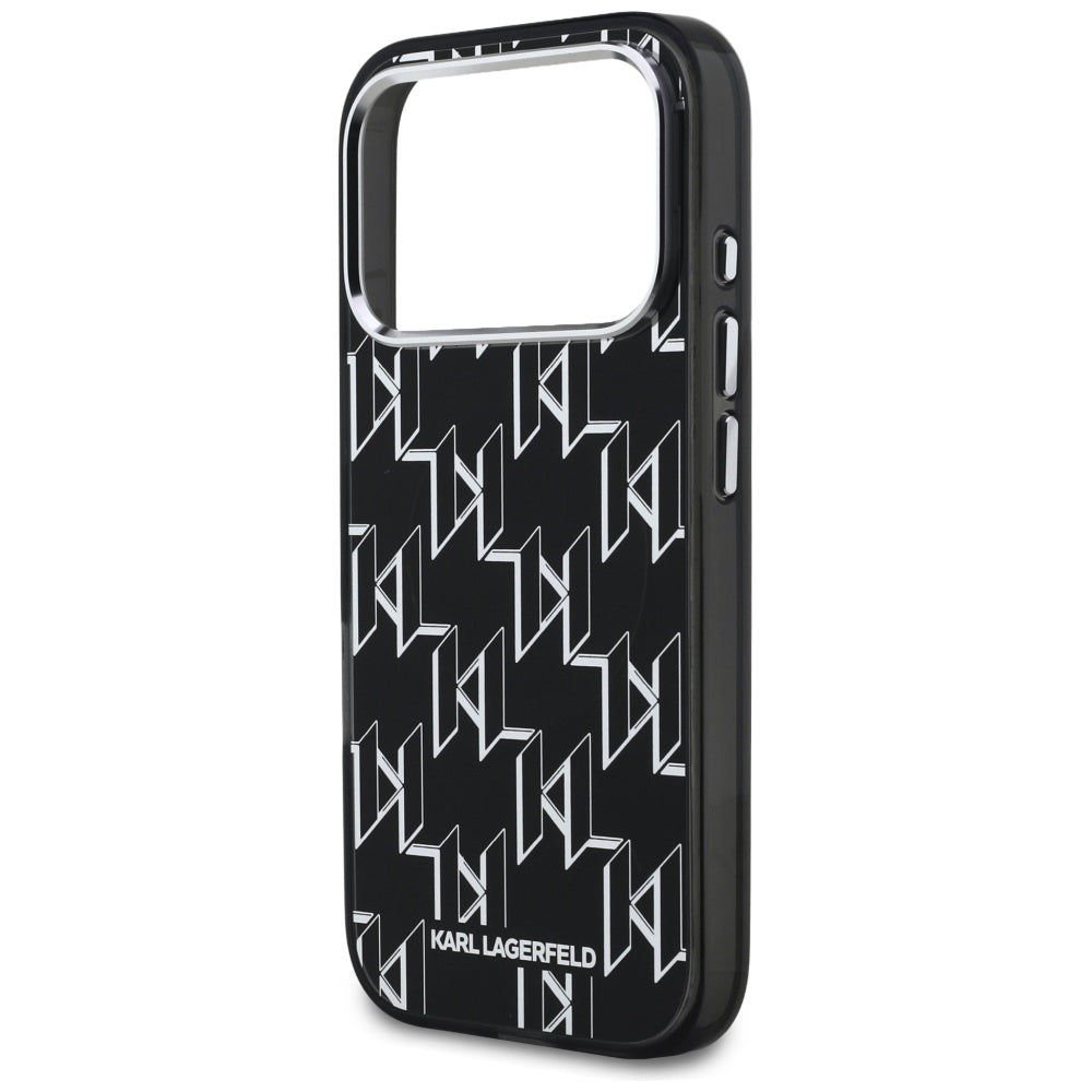 Karl Lagerfeld IML KL Monogram MagSafe Dėklas skirtas iPhone 17 Pro - Juoda -- iPhone 17 Pro