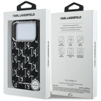 Karl Lagerfeld IML KL Monogram MagSafe Dėklas skirtas iPhone 17 Pro - Juoda -- iPhone 17 Pro