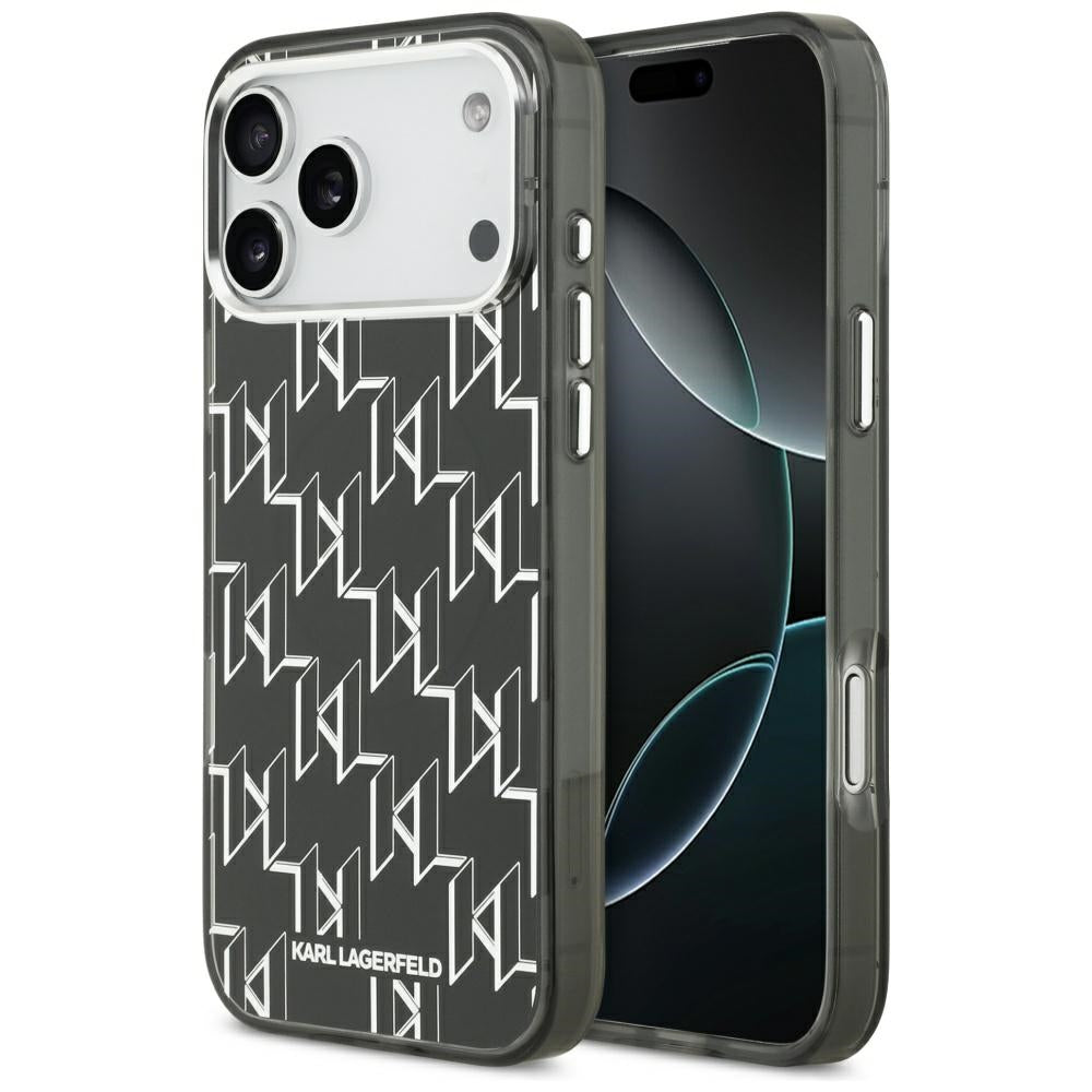 Karl Lagerfeld IML KL Monogram MagSafe Dėklas skirtas iPhone 17 Pro Max - Juoda -- iPhone 17 Pro Max