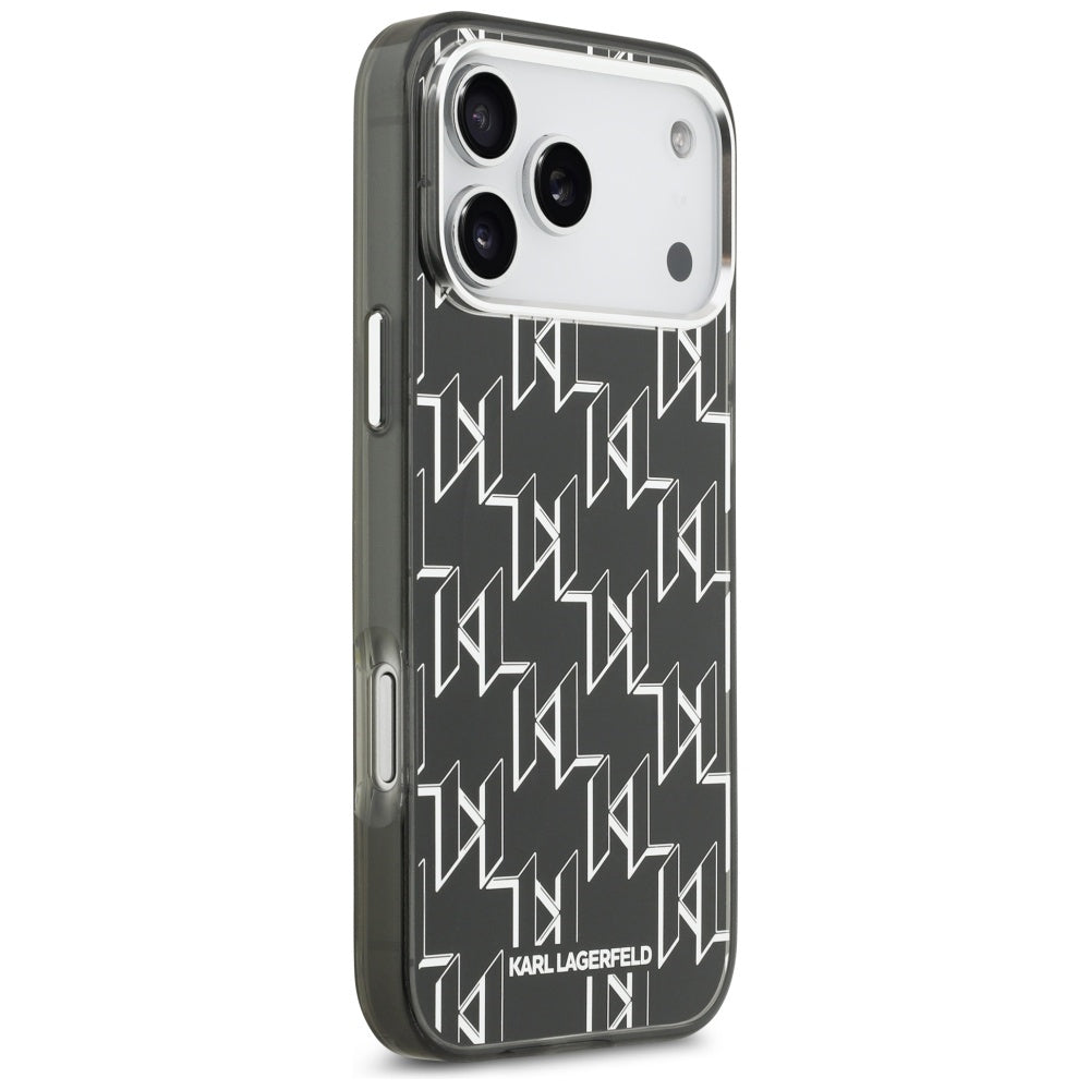 Karl Lagerfeld IML KL Monogram MagSafe Dėklas skirtas iPhone 17 Pro Max - Juoda -- iPhone 17 Pro Max