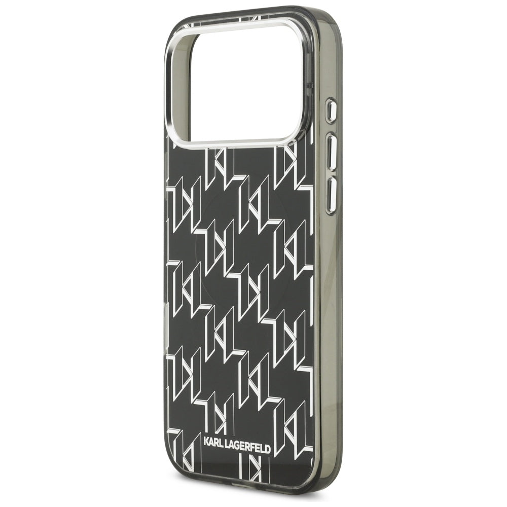 Karl Lagerfeld IML KL Monogram MagSafe Dėklas skirtas iPhone 17 Pro Max - Juoda -- iPhone 17 Pro Max