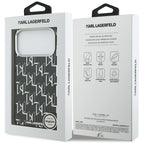 Karl Lagerfeld IML KL Monogram MagSafe Dėklas skirtas iPhone 17 Pro Max - Juoda -- iPhone 17 Pro Max