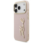 Karl Lagerfeld Karl Script Logo iPhone 17 Pro Dėklas - Rožinė -- iPhone 17 Pro