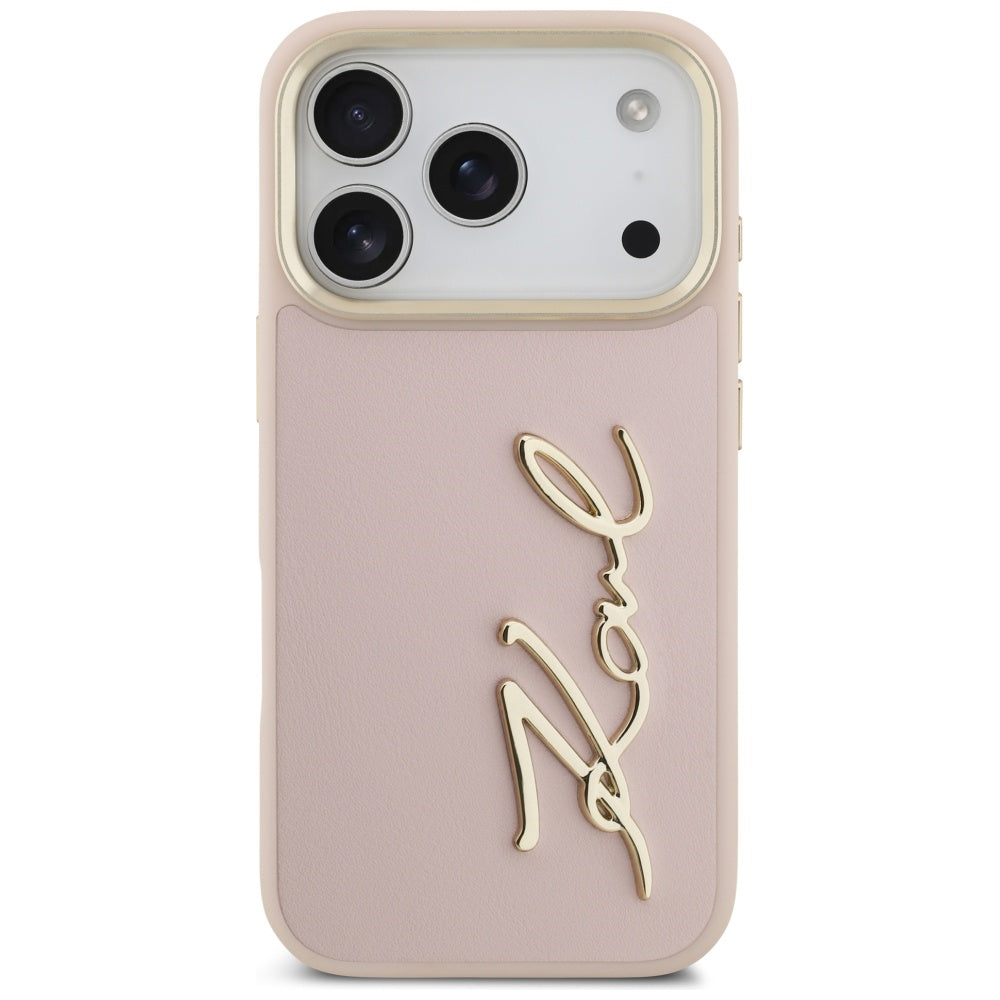 Karl Lagerfeld Karl Script Logo iPhone 17 Pro Dėklas - Rožinė -- iPhone 17 Pro